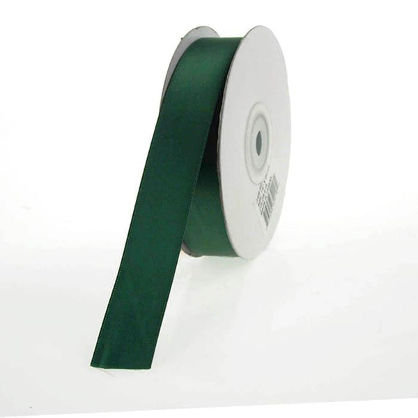 Double Faced Satin Ribbon, 7/8-inch, 25-yard, Hunter Green