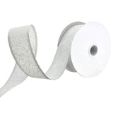 Super Glitter Wired Ribbon, 1-1/2-Inch, 10-Yard - White