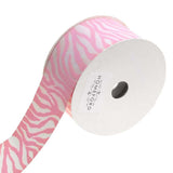 Zebra White Grosgrain Ribbon, 4-Yard