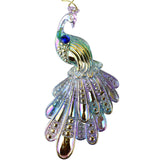 Elegant Peacock Acrylic Christmas Ornaments, 5-Inch, 2-Piece