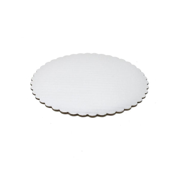 Round Scalloped Cake Circles, Silver, 8-Inch, 6-Piece