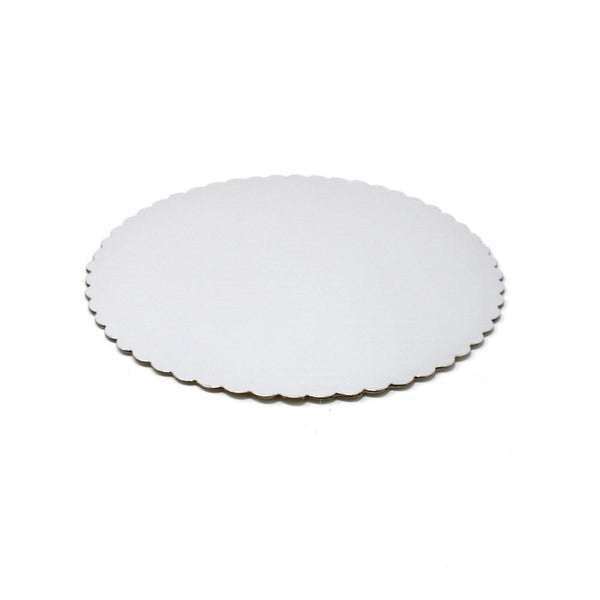 Round Scalloped Cake Circles, Silver, 10-Inch, 6-Piece