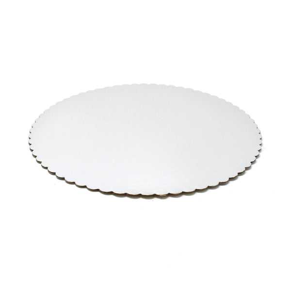 Round Scalloped Cake Circles, Silver,12-Inch, 6-Piece