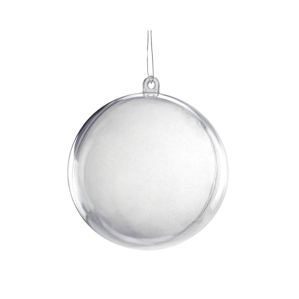 Fillable Round Clear Ball Ornaments, Medium, 2-3/4-Inch, 12-Piece