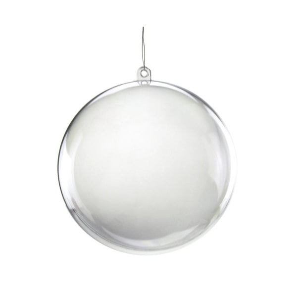 Fillable Round Clear Ball Ornaments, Large, 3-1/4-Inch