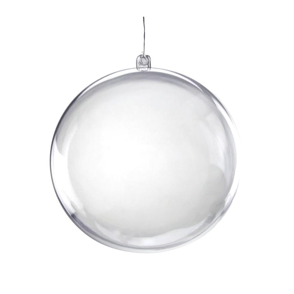 Fillable Round Clear Ball Ornaments, XX-Large, 4-Inch, 12-Piece