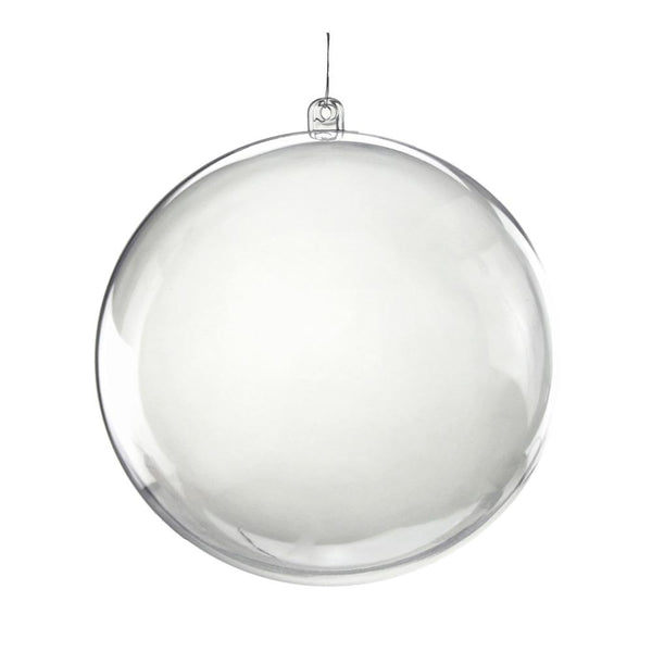 Fillable Round Clear Ball Ornaments, X-Large, 4-3/4-Inch, 12-Piece