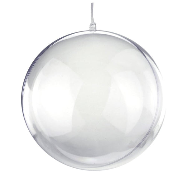 Fillable Round Clear Ball Ornaments, XXX-Large, 5-1/4-Inch, 6-Pieces