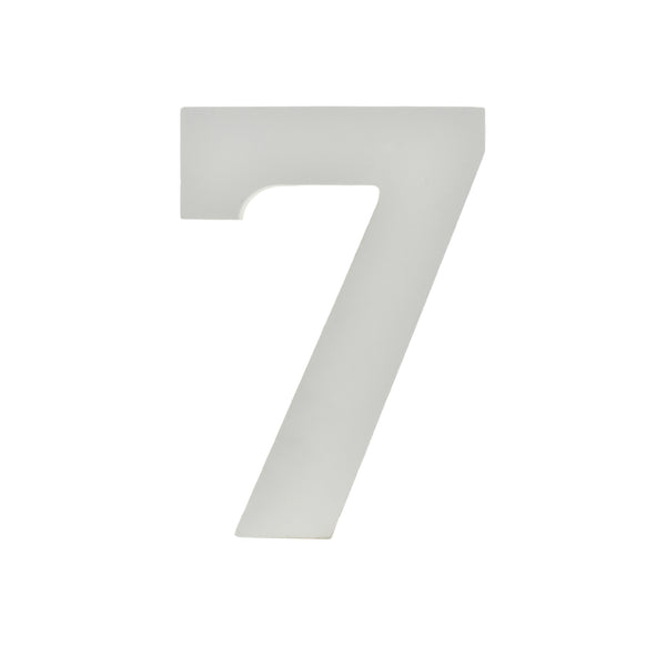 Wooden Standing Number 7, 4-3/4-Inch - White