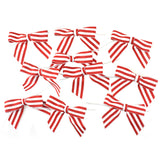 Striped Grosgrain Twist Tie Bows, 7/8-Inch, 10-Count