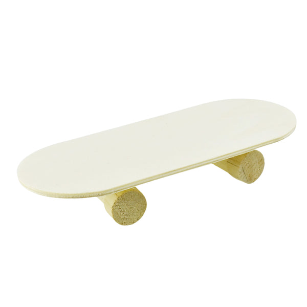 Wooden DIY Craft Skateboard with Moving Wheels, 6-Inch