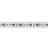 Mr and Mrs Newlyweds Grosgrain Ribbon, 5/8-Inch, 10-Yard