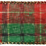 Christmas Splendor Metallic Plaid Wired Ribbon, 1-1/2-Inch, 50-Yard