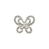 Butterfly Charm Pin Accents, 1-Inch, 6-Count - Silver