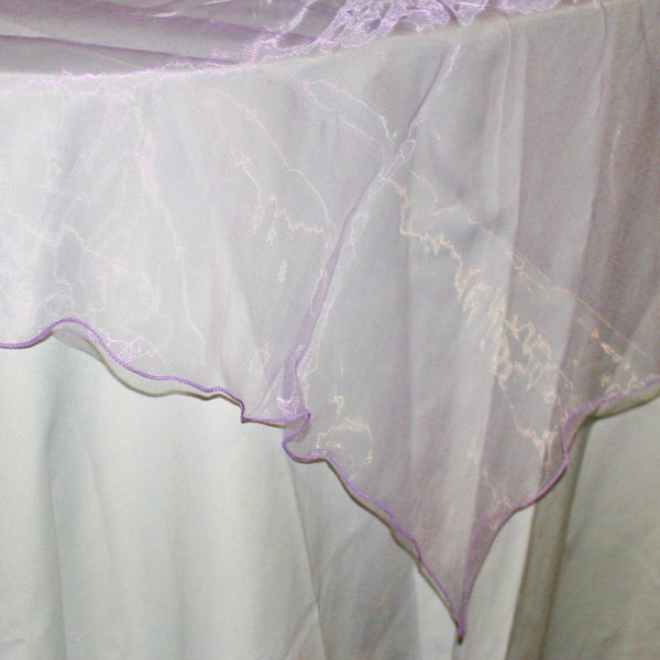 Organza Table Cover Overlay, 80-inch, Lavender