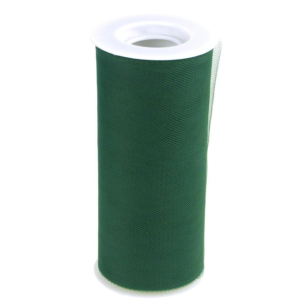 Tulle Spool Roll Fabric Net, 6-Inch, 25 Yards, Hunter Green