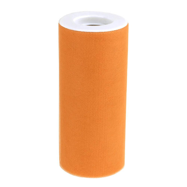 Tulle Spool Roll Fabric Net, 6-Inch, 25 Yards, Orange