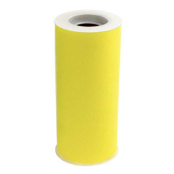 Tulle Spool Roll Fabric Net, 6-Inch, 25 Yards, Yellow