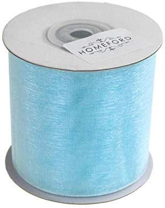 Plain Sheer Organza Ribbon, 2-3/4-inch, 25 Yards, Light Blue