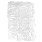 Satin Rosette Table Runner with Serged Edge, 14-Inch x 108-Inch