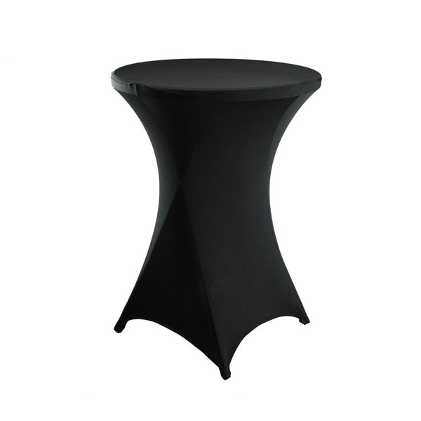 Round Spandex Cocktail Table Cover, 31-Inch, Black