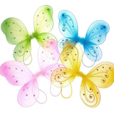 Organza Nylon Butterfly Wings with Glitters, 12-Inch