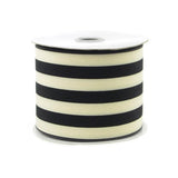 Striped Cotton Ivory Ribbon, 2-1/2-Inch, 10 Yards