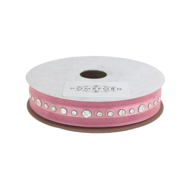 Circle Bling Center Sheer Ribbon, 5/8-Inch 3 Yards, Pink