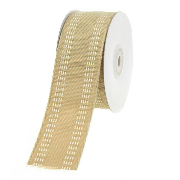 Burlap Webbing Stitch Ribbon, 1-1/2-Inch, 10 Yards, Ivory