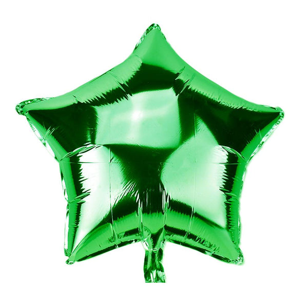 Star Shape Metallic Foil Balloon, 20-Inch, Green