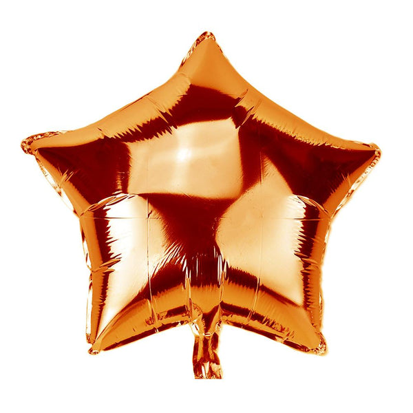 Star Shape Metallic Foil Balloon, 20-Inch, Orange