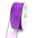 Sheer Chiffon Ribbon Wired Edge, 1-1/2-inch, 25-yard