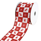 Christmas Icons Buffalo Checkered Wired Ribbon, 2-1/2-Inch, 10-Yard