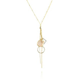 Geode Geometric Tassel Pendant Necklace, 27-Inch