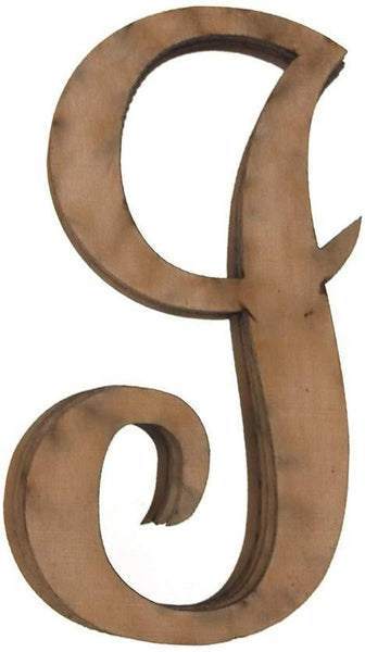 Wooden Cursive Letter I, Natural, 3-Inch, 6-Piece