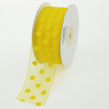 Polka Dot Organza Ribbon, 1-1/2-Inch, 25 Yards