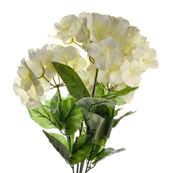 Artificial Hydrangea Spray, Cream, 23-1/3-Inch