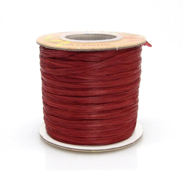 Matte Raffia Ribbon, 1/4-Inch, 100-Yard, Burgundy