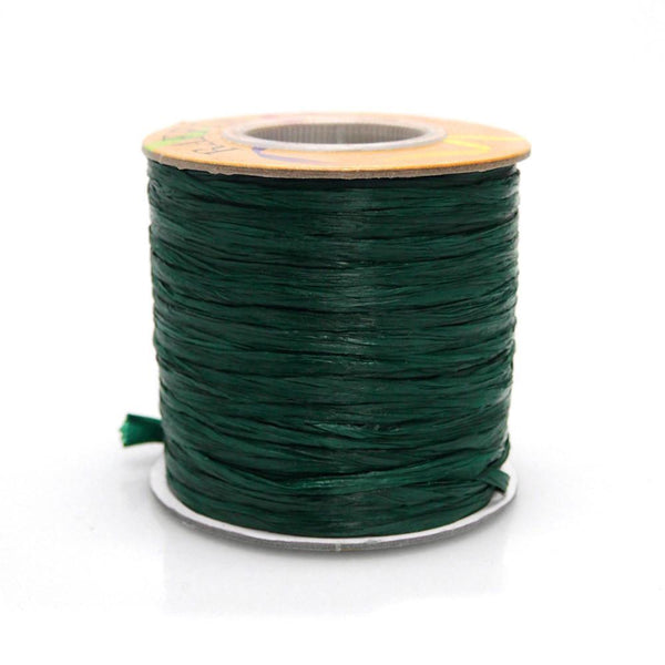 Matte Raffia Ribbon, 1/4-Inch, 100-Yard, Hunter Green