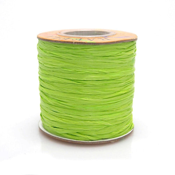 Matte Raffia Ribbon, 1/4-Inch, 100-Yard, Apple Green