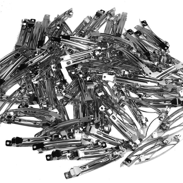 Silver French Clip, 80mm, 100-Piece