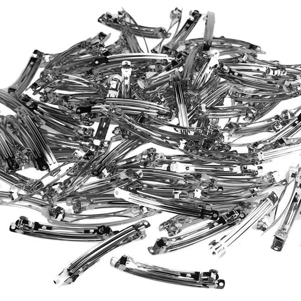 Silver French Clip, 100mm, 100-Piece