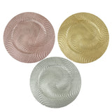 Round Textured Swirl Plastic Charger Plates, 13-Inch, 1-Count