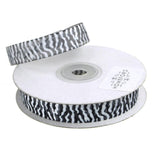 Zebra Print Sheer Organza Ribbon, 25 Yards