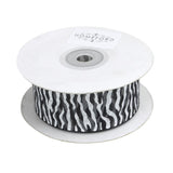 Zebra Print Sheer Organza Ribbon, 25 Yards