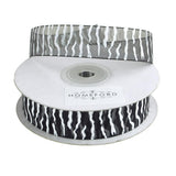 Zebra Print Sheer Organza Ribbon, 25 Yards