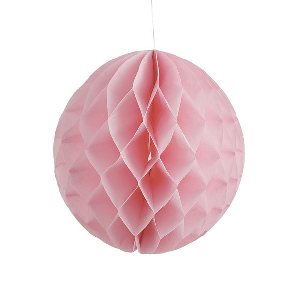 Round Paper Honeycomb Ball, 9-3/4-Inch, Pink