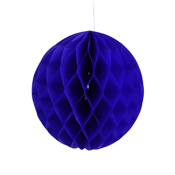 Round Paper Honeycomb Ball, 9-3/4-Inch, Royal Blue