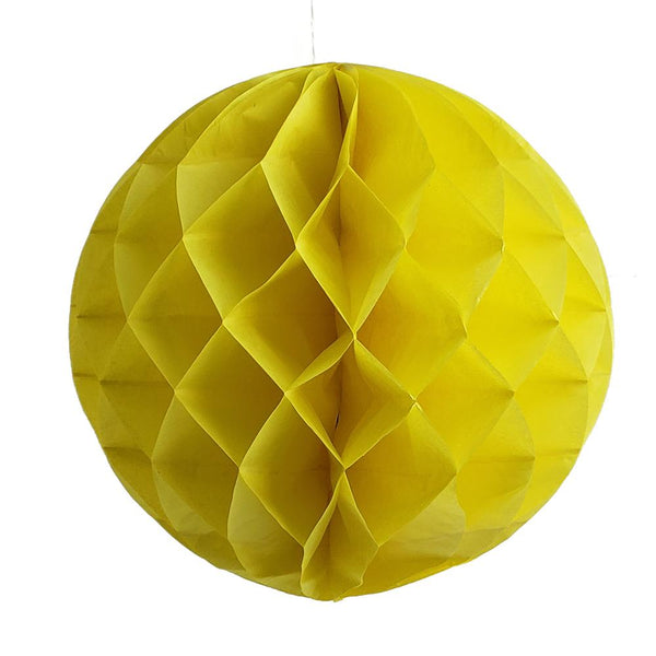 Round Paper Honeycomb Ball, 11-1/4-Inch, Yellow