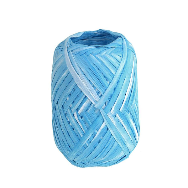 Paper Raffia Rolls, Two-tone, 18mm, 100 Yards, Turquoise